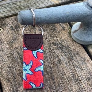 Brand New Needlepoint Starfish Key Fob